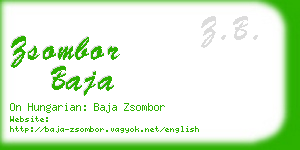 zsombor baja business card